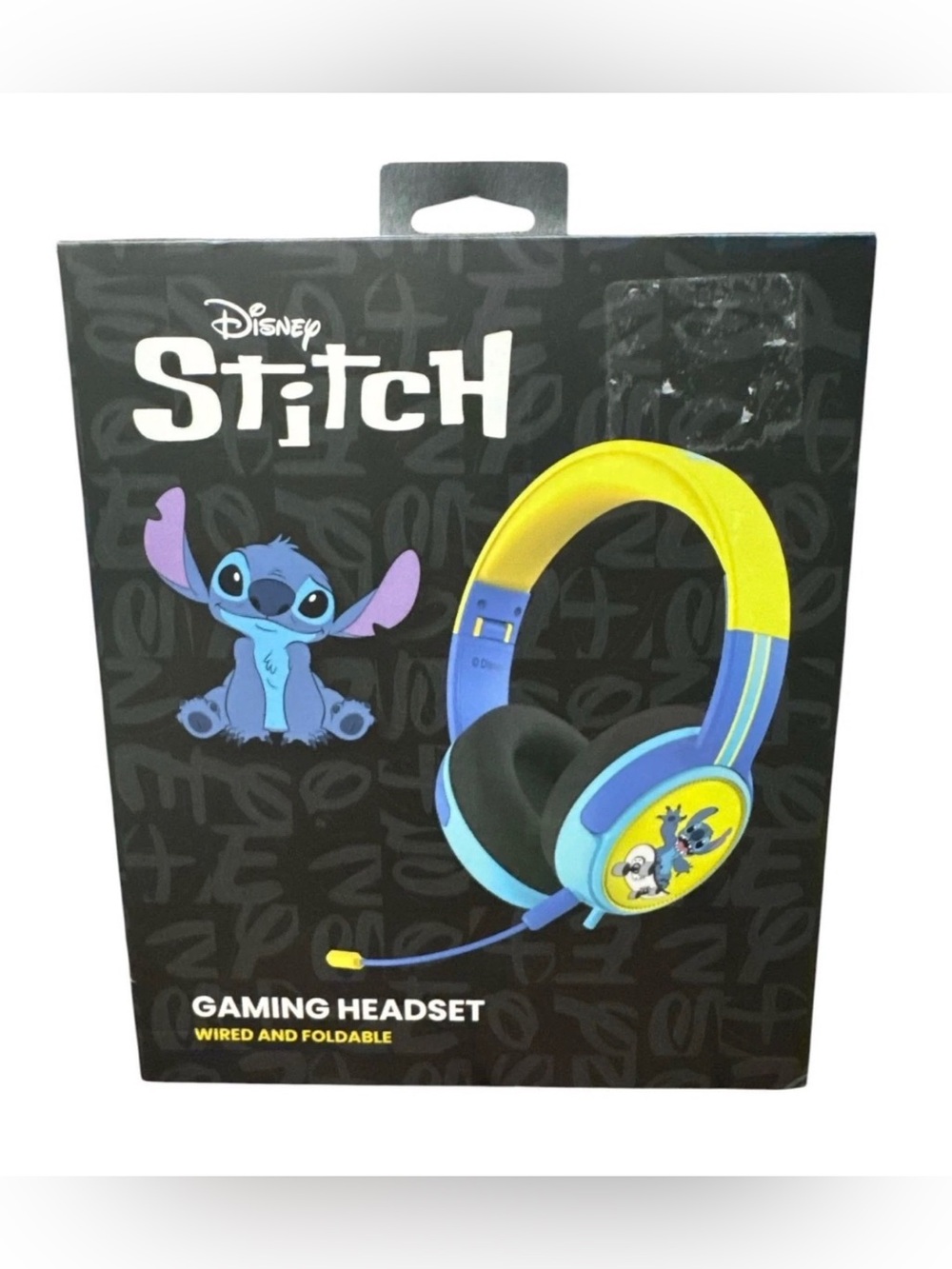 Disney Stitch Wired & Foldable Gaming Headset With Mic 3.5mm AUX Jack Adjustable